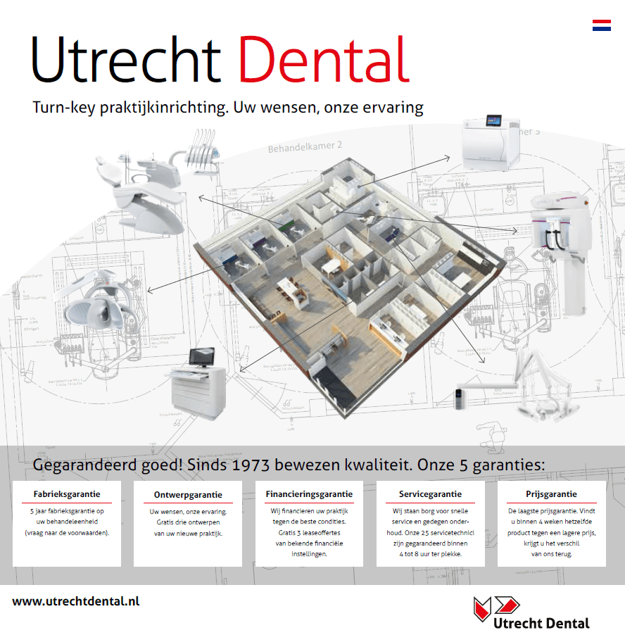 Voorkant referentiebrochure Utrecht Dental 2025